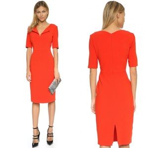 Black Halo Pescara Sheath Folded Neck Jackie Midi